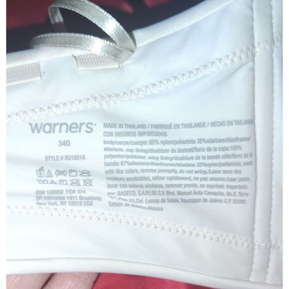 NWT Warners Cloud 9 Super Soft Convertible Strapless Bra Size 34D Style# RG1051A - Picture 3 of 6